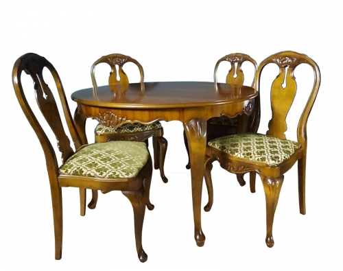 Rozkładany Stół 229 cm i  4 Krzesła Lata 30te XX wiek