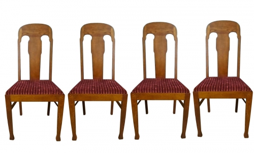 4 Duńskie Krzesła Art Deco