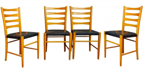 Krzesła Tekowe z Lat 50-tych- Gemla Fabrikers