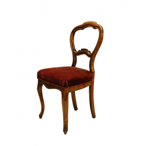 Krzesło Politurowane w Stylu Ludwik Filip